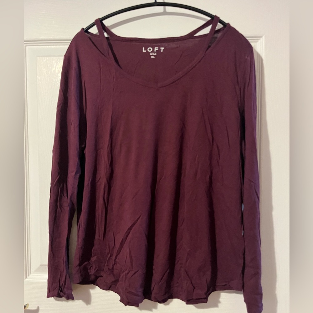 Loft long sleeve t-shirt with cut-out shoulder detail